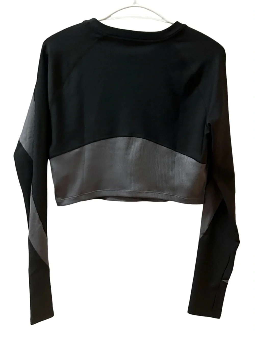 NWT Under Armour HeatGear Cropped Half Zip Pullover Black Grey Size L - Picture 6 of 12